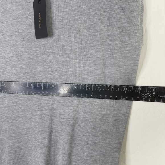 NEW $375 Rag & Bone Ophelia Dress Gray Slub Asymmetric Hem Casual Office Size M - Picture 7 of 14
